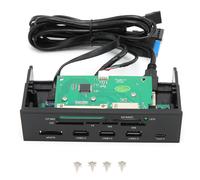 Docking station multifunzionale da 5,25 pollici con supporto USB Type-C, USB 2.0 eSATA, hub per pannello frontale per computer desktop con indicatore