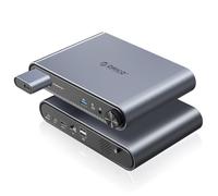 Docking Station ORICO 10-in-1 USB-C con custodia SSD M.2 NVMe/SATA, USB 3.2 10Gbps, HDMI 4K@60Hz, PD 100W, RJ45 Ethernet, audio 3,5mm - Per MacBook Pro/Air (PTM1)