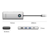 Docking Station Orico PW11 8 porte USB-C HDMI 2.0 VGA Argento
