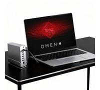 Docking station per computer portatili HP Omen 17 16 15 15t Transcend 14 16 MAX 16 Victus 15 16, USB C 15 in 1 con base rotante a 360°, 2 HDMI 4K e 1 DP, trasferimento porta USB da 10 Gbps, RJ45