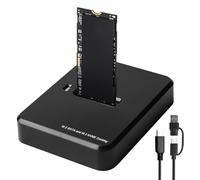 Docking station per dischi rigidi, M.2 NVME e SATA, Leikurvo, USB 3.1 Gen2, Nero, compatibile con Windows/Mac