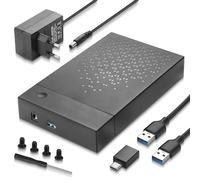 Docking Station per dischi rigidi, USB3.0 SATA HDD HDD per dischi rigidi SATA da 2,5 e 3,5 pollici, adattatore da 6 Gbps con adattatore di alimentazione da 12 V/2 A, supporta UASP