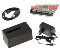 Dock Stazione USB per Disco SAS 2.5 3.5 SFF-8482 USB3.0 5G Alimentazione 12V