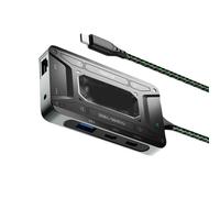 Docking Station per DS7 Adattatore per Cuffie PD100W 5Gbps Ricarica 3.5mm Adattatore Auditivo Tipo C 1000M per Game Pad