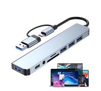 Docking Station per laptop - Build compatto, USB C Hub | Soluzione di docking del computer a doppia porta con supporto di alimentazione a trasferimento rapido per le telecamere dei lettori di schede e