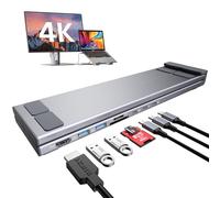 Docking station per laptop USB-C, hub 7 in 1 con HDMI 4K, 2 USB 3.1, 100 W PD, dock universale per MacBook Pro/Air/Dell/HP/Surface/Lenovo