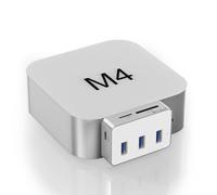 Docking station per Mac mini M4, hub USB-C 6 in 1 con USB-C da 10 Gbps, USB-A 3 x 5 Gbps, lettore di schede SD/TF 3.0, design compatto in alluminio, accessori perfetti per Mac mini M4/M4 Pro