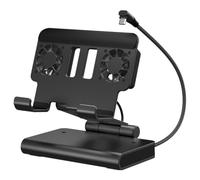 Docking Station per ROG Ally X per Steam Deck, per MSI Claw, per LEGION Go con Dual Fans HDMI 2.1 100W PD USB 3.2 Gigabit Ethernet Supporto Regolabile (senza luci)