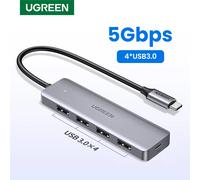 Docking station per smartphone UGREEN HUB USB-C da tipo C a USB3.0 Adattatore OTG da 5 Gbps per iPhone 17 16 15 Samsung S25 iPad Xiaomi Poco