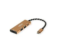ROLINE GOLD - Docking station USB tipo C, HDMI 4K, 2 USB 3.2 Gen 1, 1 PD