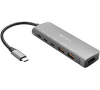 DOCKING STATION SANDBERG USB-C Dock HDMI + 2xUSB-A + 2xUSB-C + PD100W