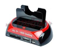 DOCKING STATION SATA IDE 3,5 2,5" HARD DISK BOX USB 2.0 3.0 CARD READER CLONE HD
