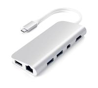 Satechi ST-TCMM8PAS replicatore di porte e docking station per notebook Cablato USB 3.2 Gen 1 (3.1 Gen 1) Type-C Argento