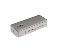 StarTech.com KVM Docking Station USB-C per due laptop, docking station DisplayPort a doppio monitor 4K 60 Hz, hub USB 5 porte, GbE, Dock con alimentazione 90W/45W Windows/Mac [129UE-USBC-KVM-DOCK]