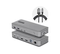 StarTech Docking Station USB-C Dual Monitor, DisplayPort, 4K 60Hz, Ricarica Laptop 100W, Ethernet 1GbE, Senza Driver, Dock Multi-Monitor per Windows
