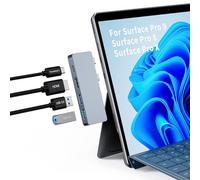 Docking Station Thunderbolt 4 per Microsoft Surface, 4K HDMI + 8K a 30 Hz, Dati 40 Gbps+Ricarica PD da 100 W, Hub USB-C per tre Monitor per Microsoft Surface Pro, Adatta per Surface Pro 9/8/X