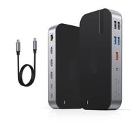 Docking station USB 15 IN 1 USB C a 8K Display HDMI Caricatore USB 3.1 PD da 100 W SD TF Dock USB C compatibile con PC portatile(15in1 with 3HDMI)