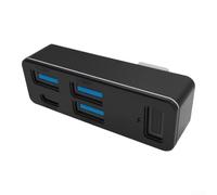 Docking Station USB 3.0 5-in-1 in ABS Nero | 5 per porte USB 3.0, compatibilità per ps5 e per steam, trasferimento dati , design compatto, -and-play