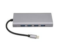 Docking Station USB C 11 in 1, Lettore di Schede di Memoria 4 Porte USB 3.0 da 3,5 Mm Adattatore USB C 4K a 30 Hz per Ufficio