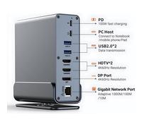 Docking Station USB-C 16-in-1 Value 4K60 HDMI DisplayPort Ethernet Gigabit