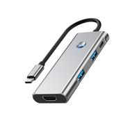 Docking Station USB C 6 In 1 con Pulsante di Spegnimento Dello Schermo HUB USB TYpe-C Compatibile con 4K60Hz USB 3.2 10Gbps PD100W