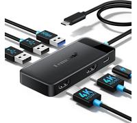 Docking Station USB-C 6 in 1 Lemorele 100W con 2 HDMI 4K 30Hz e Hub USB 3.0