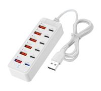 Docking station USB C - Adattatore 12 in 1 Type-C 66W | Hub USB C a Ricarica Rapida - per Computer Portatile Telefono Tablet Ufficio Casa Studio Biblioteca Aeroporto