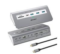 Docking Station USB C Dual 4K HDMI 14-IN-1 Multi-Port Hub USB C Triple Display DockingStation con HDMI, DP port, USBC3.1,USB 3.1/3.0, 100W PD, RJ45 per dispositivi Macbook, Dell, HP