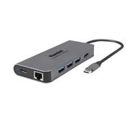 Hamlet Replicatore di Porte per Notebook Cablato USB Type-C Grigio - HDKC-PD200