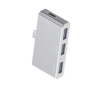 Docking station USB C: hub USB sottile in lega di zinco, adattatore per schermo , base di espansione multiporta, sincronizzazione rapida dei dati, supporto 4 in 1