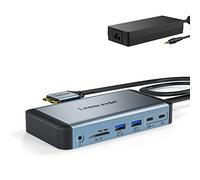 Docking station USB C per MacBook Triple Display, Lemorele 12 in 2 Hub con Dual HDMI, Gigabit Ethernet, 4 USB 3.0, 18 W PD Out, dati USB C, TF/SD, 3,5 mm audio/microfono