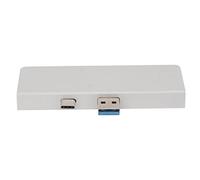 Docking Station USB C, Plug And Play Hub USB C Portatile Compatto con Scocca in Lega di Alluminio Ultra Sottile per Le Aziende (d'Argento)