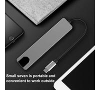 Docking station USB C versatile, adattatore multiporta per un'integrazione perfetta con risoluzione 4K HD, trasferimento dati ad altissima velocità,
