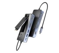 Docking station USB di tipo C con ventola di raffreddamento che supporta M2 NVMe e SSD SATA compatibile con laptop(8-in-1 SD TF)