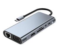 VALUE Docking station USB tipo C, HDMI 4K60, 1 Gigabit Ethernet, 2 USB A + tipo C PD, 1 SD/microSD, 1 audio
