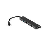DOCKING STATION VALUE 12.99.1136 - USB-C HDMI USB 3 4K Lettore Schede Design Compatto