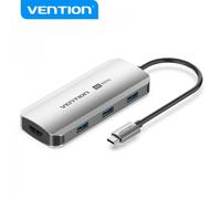 Docking station Vention 5 in 1 da USB-C a HDMI/3xUSB3.0/PD - 015 m - Alluminio grigio