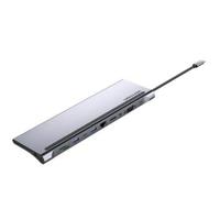 Docking Station Vention THTHC USB-C 11 in 1 HDMI VGA 3xUSB RJ45 SD MicroSD Jack 3.5 Grigio