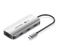 Docking Vention TQDHB USB-C HDMI 4K 3xUSB 1xUSB-C PD 100W 0,15m Grigio