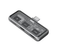 SATECHI - Hub Usb 3.2 Mobile Xr 100w Con Supporto Micro Sd Drive 4k, Grigio