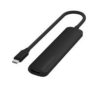 SATECHI 6-in-1 USB-C Hub Slim Plus, Adattatore Multiporta, Stazione Docking con HDMI 4K, Carica PD 100W, 2 Porte Dati USB-A, Lettori di Schede Micro/SD, per MacBook, Windows - Nero