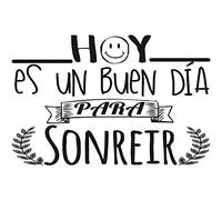 Docliick® Frase Vinilo"Hoy es un buen Day para sorrider" Vinile Decorativo Vinile Frasi motivazionale da Muro Vinile per Decorazione Camera DC-16121
