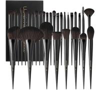 Docolor 30 Pezzi Trucco Pennelli Professionale Trucco Set Premium Capelli Sintetici Kabuki Viso Fard Ombretto Eyeliner Fondazione Polvere Cosmetici Make Up Kit Pennelli, Serie Nero Ossidiana