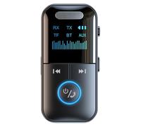 Docooler GT69 Ricevitore audio BT senza fili + trasmettitore, adattatore audio 2 in 1, supporta la riproduzione della scheda TF, supporta audio da 3,5 mm, visualizzazione in tempo reale dello stato di