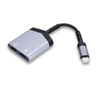 docooler Hub Tipo C Adattatore 2 in 1 Tipo C con Cavo Dongle di Ricarica Rapida PD 60W per Cuffie Cablate