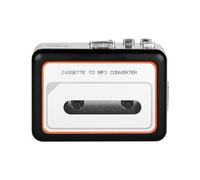 docooler Lettore di Cassette Portatile Unità USB Stereo a Doppio Canale Convertitore da Nastro a MP3 Qualità del Suono Chiara (Nera)