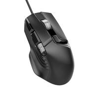 docooler Mouse da Gioco Cablato RGB con 7 modalità di Illuminazione, Design Ergonomico, Doppia Rotella di Scorrimento, Macro Programmabile, 1200 DPI-12400 DPI