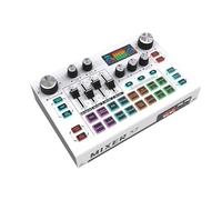 Docooler Scheda audio live esterna, scheda audio per mixer, per live streaming, registrazione musicale, karaoke, canto, gaming, 16 velocità di commutazione, 12 effetti speciali, 4 effetti