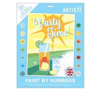DOCRAFTS ARTISTE Grande pittura con i numeri, feste, mestieri estivi, 395 x 295 mm, 14 colori acrilici, set di pennelli di 3 dimensioni, artigianato per adulti, hobby, design con numeri codificati