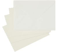 docrafts Papermania - Biglietti Vuoti da 300 g/mq con Bordo Smerlato e Buste abbinate, Dimensioni: ca. 13 x 18 cm, Confezione da 12, Colore Panna